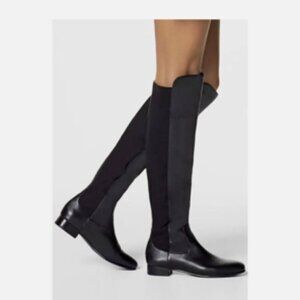 Louise Et Cie Andora OTK Boots Black Leather Stretch Louise et Cie 7M
